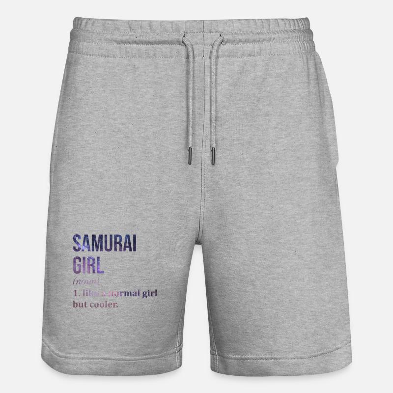 Samurai Samurai Samurai - Stanley/Stella Trainer Unisex Organic Jogging Shorts - heather grey