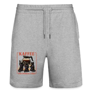 Kaffee Der Dunkle Lord - Stanley/Stella Unisex Bio Joggingshorts Trainer  - Grau meliert - Vorne - Nik (191cm) & Marisol (170cm)