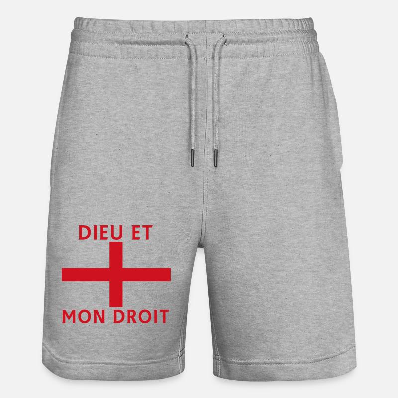 Voix croisée avec drapeau français - Short de jogging bio TRAINER Stanley/Stella unisexe - gris chiné