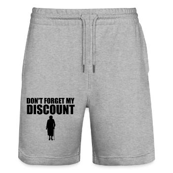 Don't forget my discount for older mens - Stanley/Stella Trainer Unisex Organic Jogging Shorts - heather grey - Front - Nik (191cm) & Marisol (170cm)