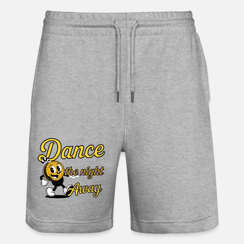 Danse Nuit Disco Dessin animé Design - Short de jogging bio TRAINER Stanley/Stella unisexe - gris chiné