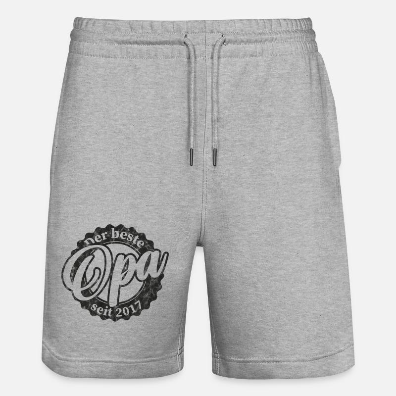 Le meilleur papy depuis 2017 - Short de jogging bio TRAINER Stanley/Stella unisexe - gris chiné
