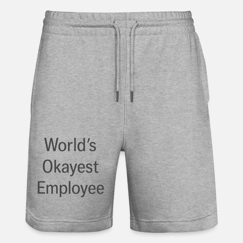 Der beste Mitarbeiter der Welt - Stanley/Stella Unisex Bio Joggingshorts Trainer - Grau meliert