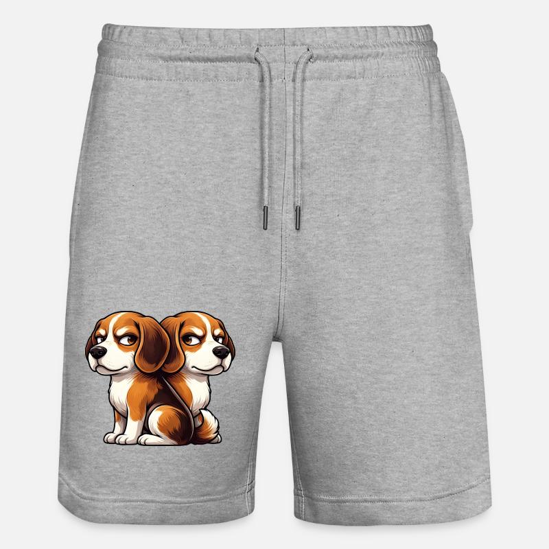 Amici Amici Gemelli Amici Cartoon Beagle Carini - Pantaloncini da jogger ecologici unisex Trainer di Stanley/Stella - grigio melange
