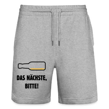 La prochaine chose, s’il vous plaît ! (Bière / Bière / Pourrie 2C) - Short de jogging bio TRAINER Stanley/Stella unisexe - gris chiné - Devant - Nik (191cm) & Marisol (170cm)