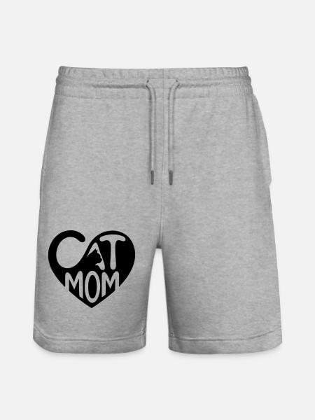 Maman Chat, Cœur de Maman Chat - Short de jogging bio TRAINER Stanley/Stella unisexe - gris chiné
