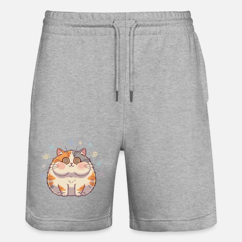 Sourire en spirale de chat - Short de jogging bio TRAINER Stanley/Stella unisexe - gris chiné