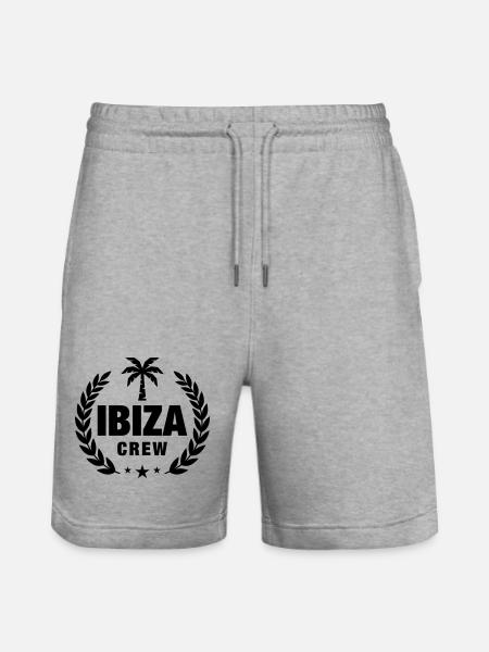Ibiza Crew - Stanley/Stella Trainer Unisex Organic Jogging Shorts - heather grey