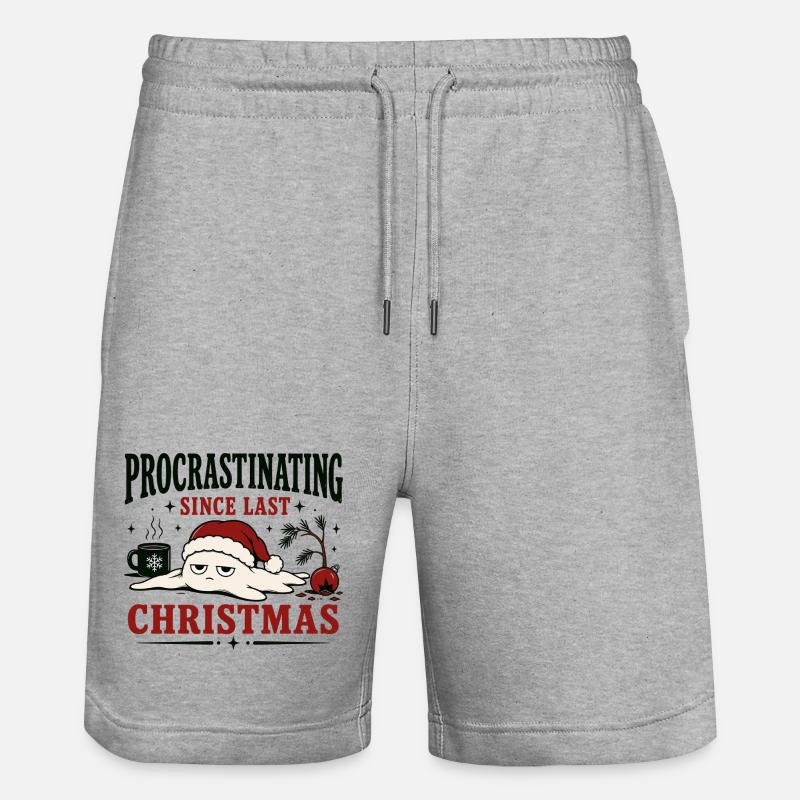 Procrastination depuis Noël dernier - Short de jogging bio TRAINER Stanley/Stella unisexe - gris chiné