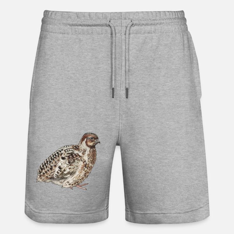 Caille - Rousse - Short de jogging bio TRAINER Stanley/Stella unisexe - gris chiné