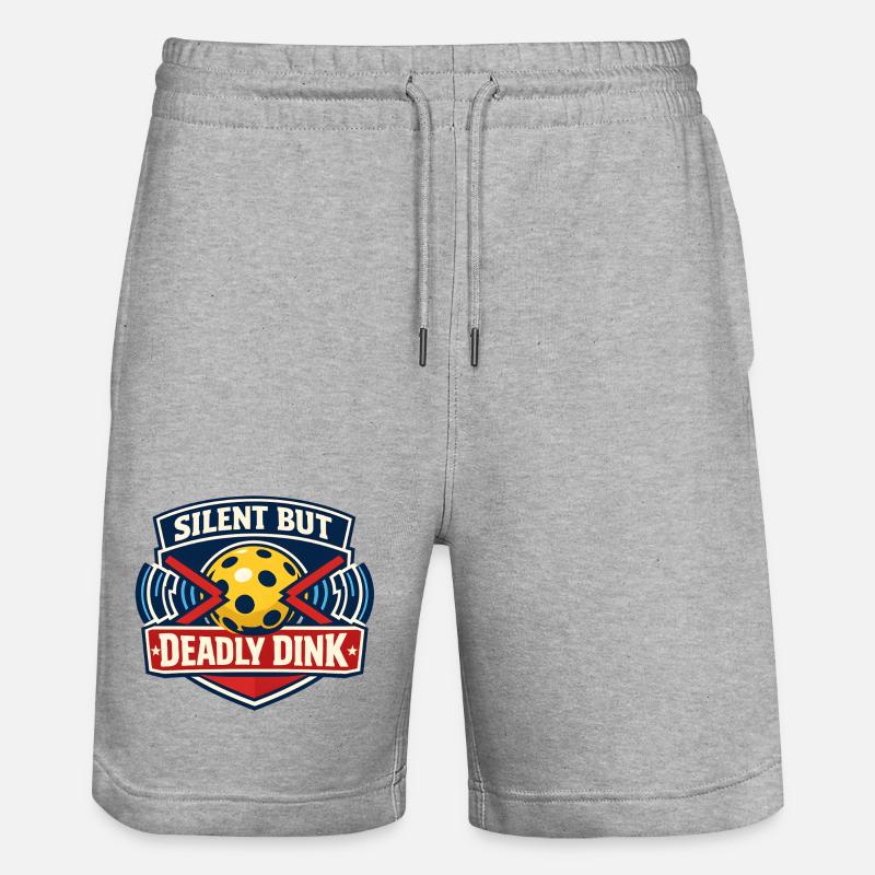 Blague silencieuse sur le bowling Dink - Short de jogging bio TRAINER Stanley/Stella unisexe - gris chiné