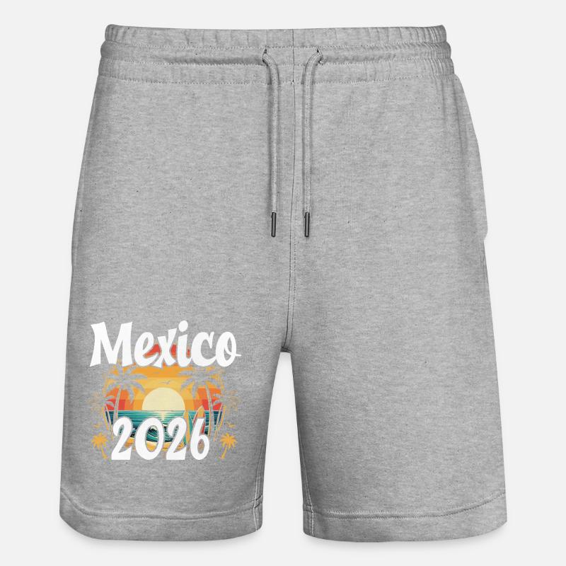 Mexique 2026 - Short de jogging bio TRAINER Stanley/Stella unisexe - gris chiné