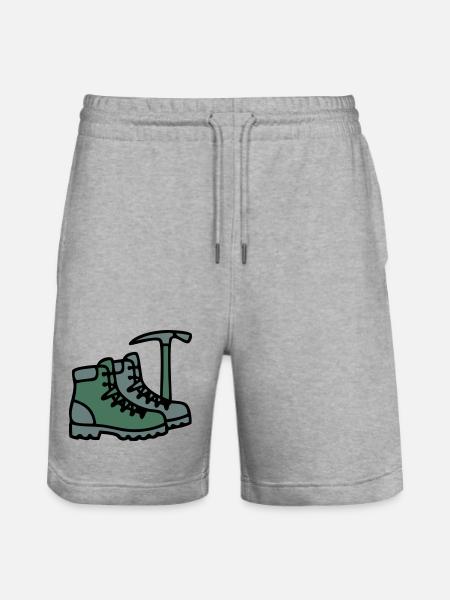 Wanderschuhe Eispickel Bergsteiger Alpen Wanderer - Stanley/Stella Trainer Unisex Organic Jogging Shorts - heather grey