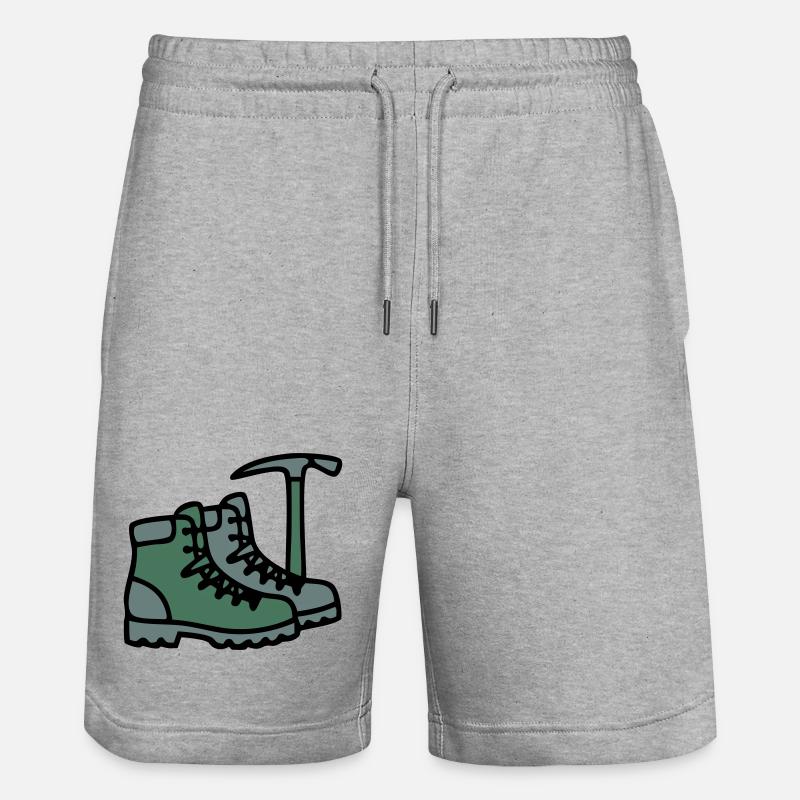 Wanderschuhe Eispickel Bergsteiger Alpen Wanderer - Stanley/Stella Trainer Unisex Organic Jogging Shorts - heather grey