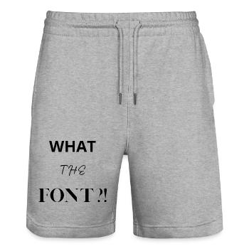 Was zum Teufel?! - Stanley/Stella Unisex Bio Joggingshorts Trainer  - Grau meliert - Vorne - Nik (191cm) & Marisol (170cm)