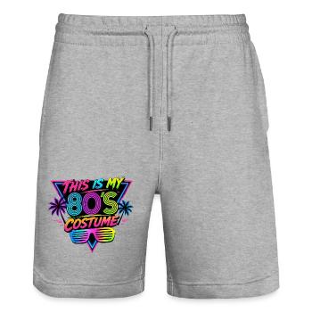 Mein 80er Kostüm Design - Stanley/Stella Unisex Bio Joggingshorts Trainer  - Grau meliert - Vorne - Nik (191cm) & Marisol (170cm)