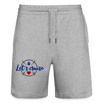 Let's cruise - Stanley/Stella Trainer Unisex Organic Jogging Shorts - heather grey - Front - Nik (191cm) & Marisol (170cm)
