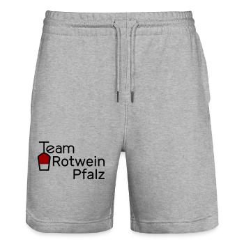 Team Rotwein Pfalz - Stanley/Stella Unisex Bio Joggingshorts Trainer  - Grau meliert - Vorne - Nik (191cm) & Marisol (170cm)