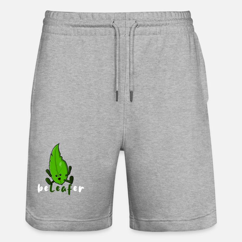 be-LEAF-er - Stanley/Stella Unisex Bio Joggingshorts Trainer  - Grau meliert