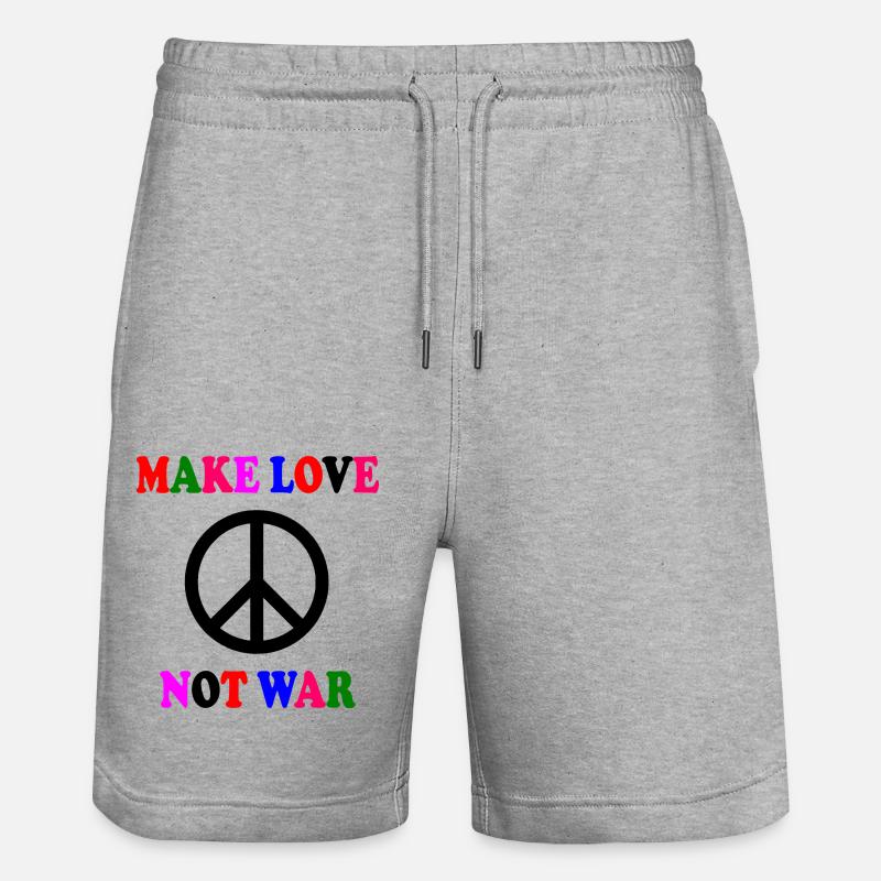 Make love not war - Short de jogging bio TRAINER Stanley/Stella unisexe - gris chiné