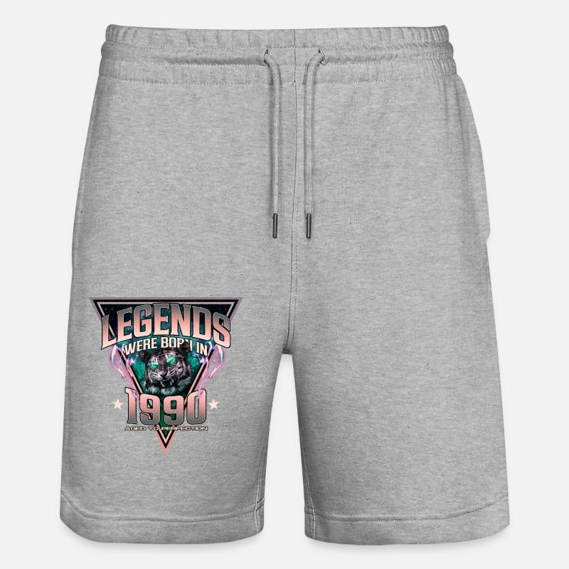 Legenden wurden 1990 geboren - Stanley/Stella Unisex Bio Joggingshorts Trainer  - Grau meliert