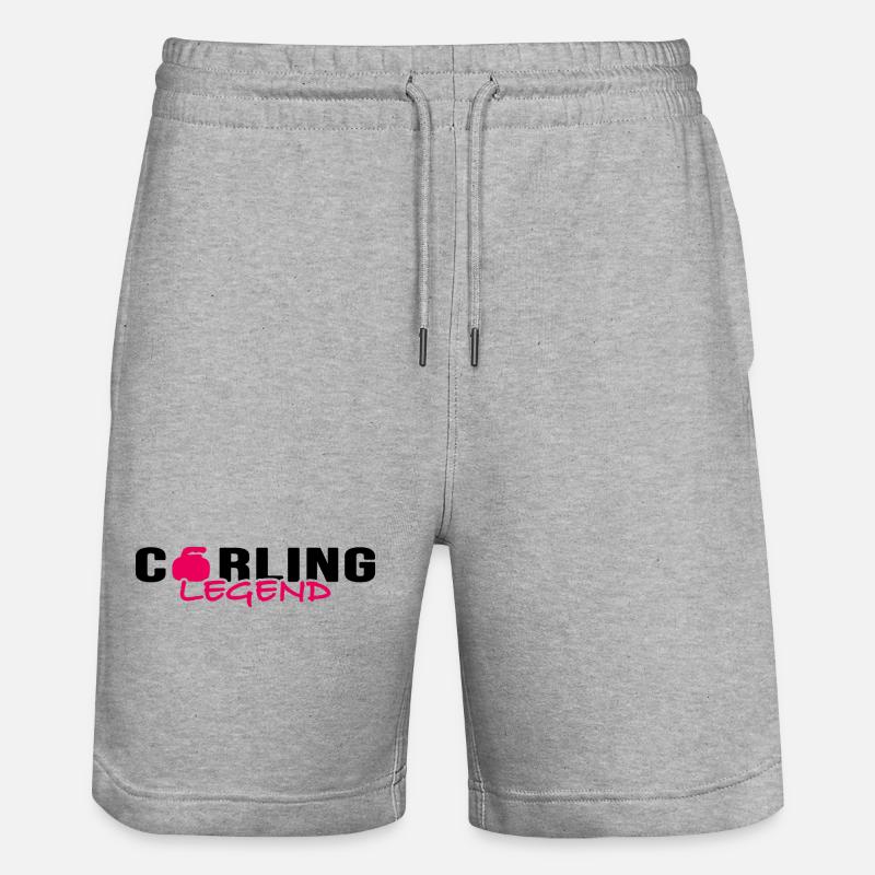 Curling, Curling, Curler, Curling Légende - Short de jogging bio TRAINER Stanley/Stella unisexe - gris chiné