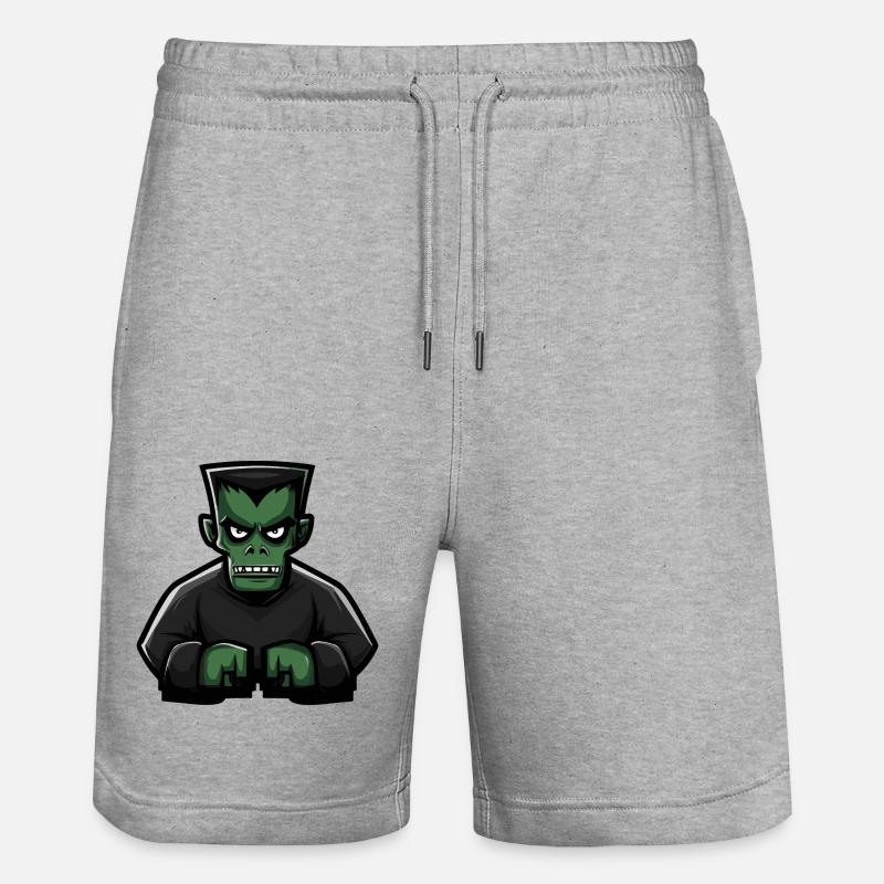 Zombie Comic Halloween - Stanley/Stella Unisex Bio Joggingshorts Trainer  - Grau meliert