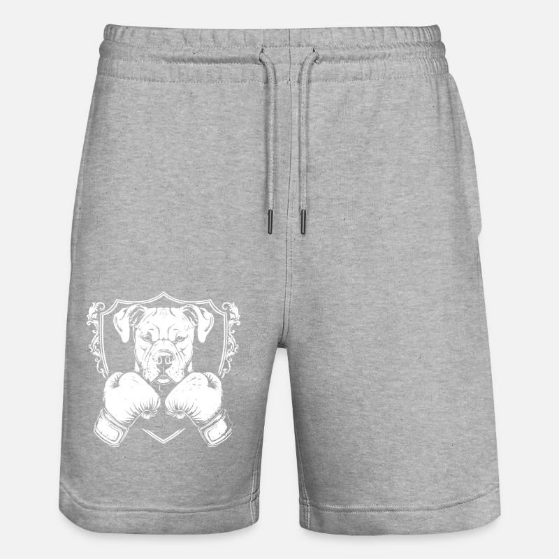 Chien Boxer Combattant - Short de jogging bio TRAINER Stanley/Stella unisexe - gris chiné