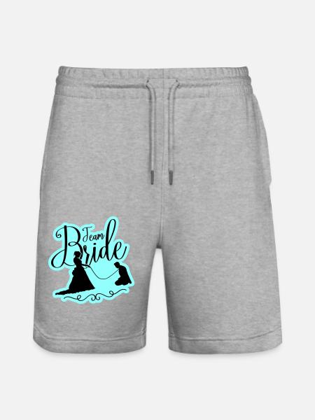 Team Bride Wedding Hen - Stanley/Stella Trainer Unisex Organic Jogging Shorts - heather grey