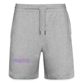 Beste Mama der Welt - Stanley/Stella Unisex Bio Joggingshorts Trainer  - Grau meliert - Vorne - Nik (191cm) & Marisol (170cm)