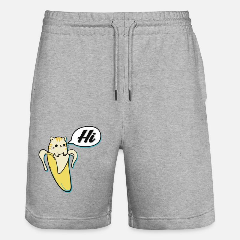 Chat de la banane - Short de jogging bio TRAINER Stanley/Stella unisexe - gris chiné
