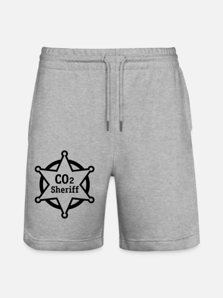 co2 sheriff - Stanley/Stella Trainer Unisex Organic Jogging Shorts - heather grey
