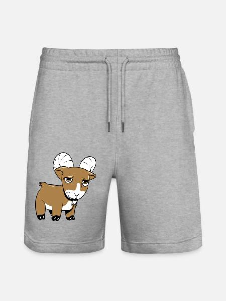 Ziege freundlich lieb - Stanley/Stella Unisex Bio Joggingshorts Trainer  - Grau meliert