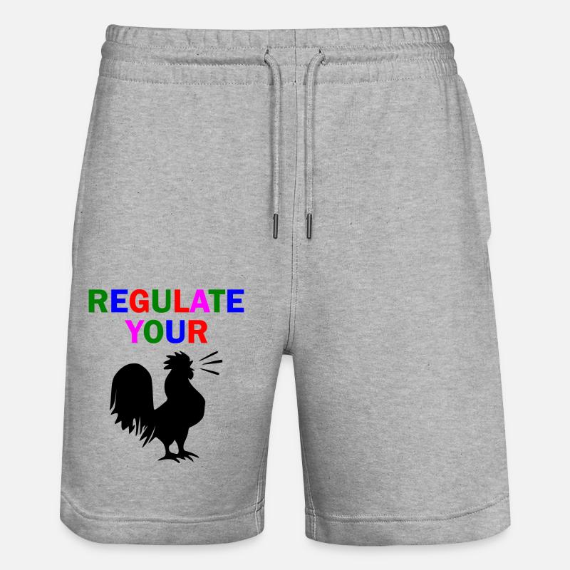 regulate your chicken - Stanley/Stella Unisex Bio Joggingshorts Trainer  - Grau meliert