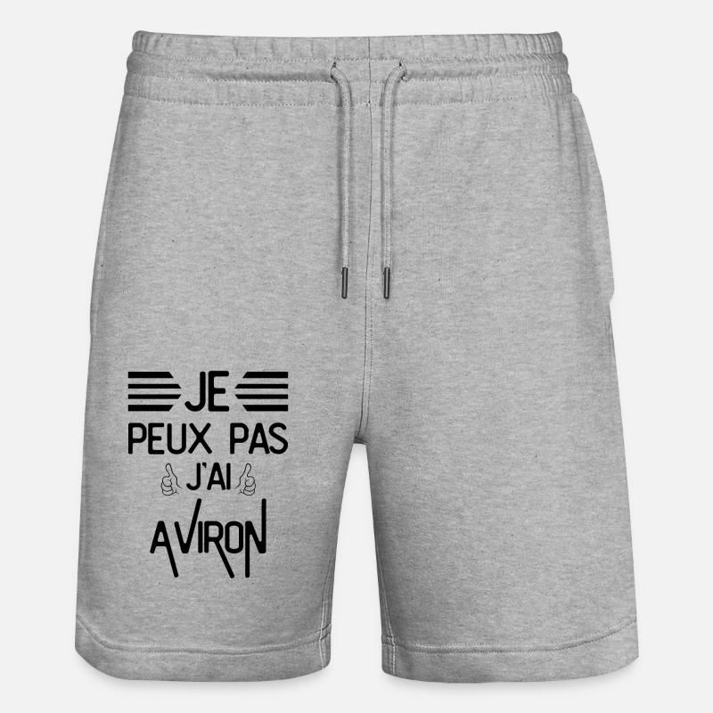 Je peux pas j'ai aviron - Short de jogging bio TRAINER Stanley/Stella unisexe - gris chiné