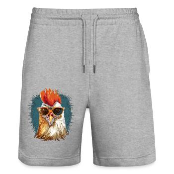 Hahn Sonnenbrille - Stanley/Stella Unisex Bio Joggingshorts Trainer  - Grau meliert - Vorne - Nik (191cm) & Marisol (170cm)