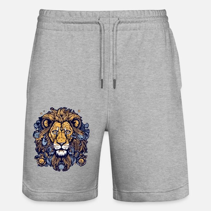Kitu le lion - Short de jogging bio TRAINER Stanley/Stella unisexe - gris chiné
