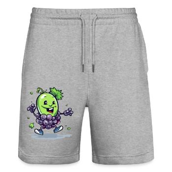 Jaki-Traube - Stanley/Stella Unisex Bio Joggingshorts Trainer  - Grau meliert - Vorne - Nik (191cm) & Marisol (170cm)