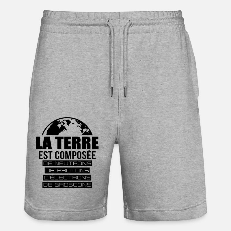 LA TERRE - Short de jogging bio TRAINER Stanley/Stella unisexe - gris chiné
