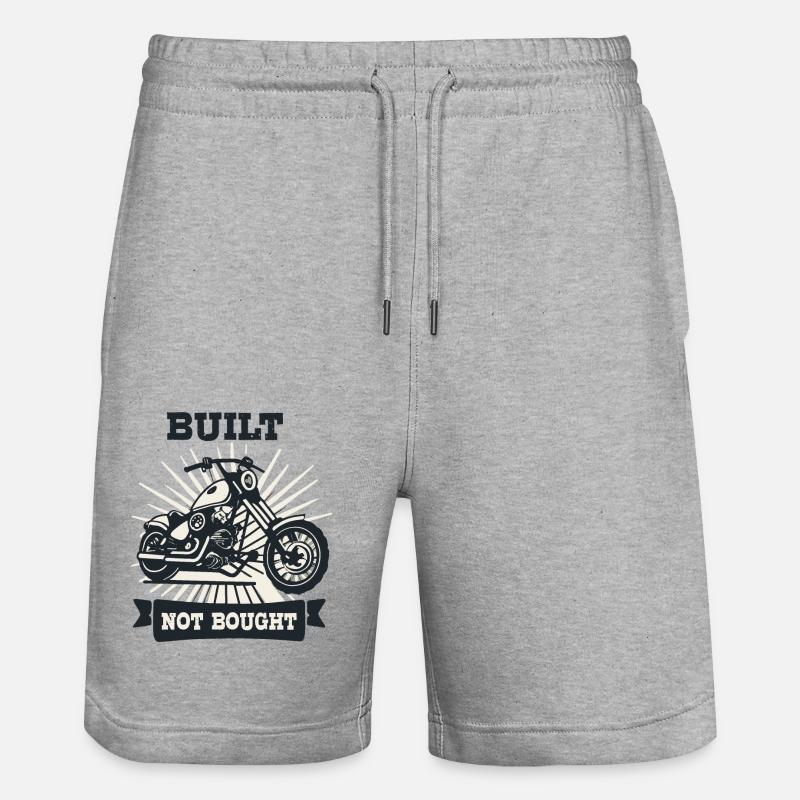 Motocyclette construite, non achetée - Short de jogging bio TRAINER Stanley/Stella unisexe - gris chiné