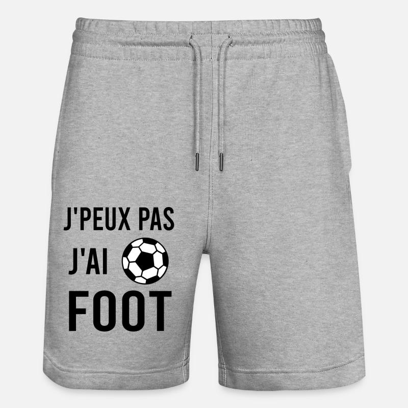 J'peux pas j ai foot - Short de jogging bio TRAINER Stanley/Stella unisexe - gris chiné