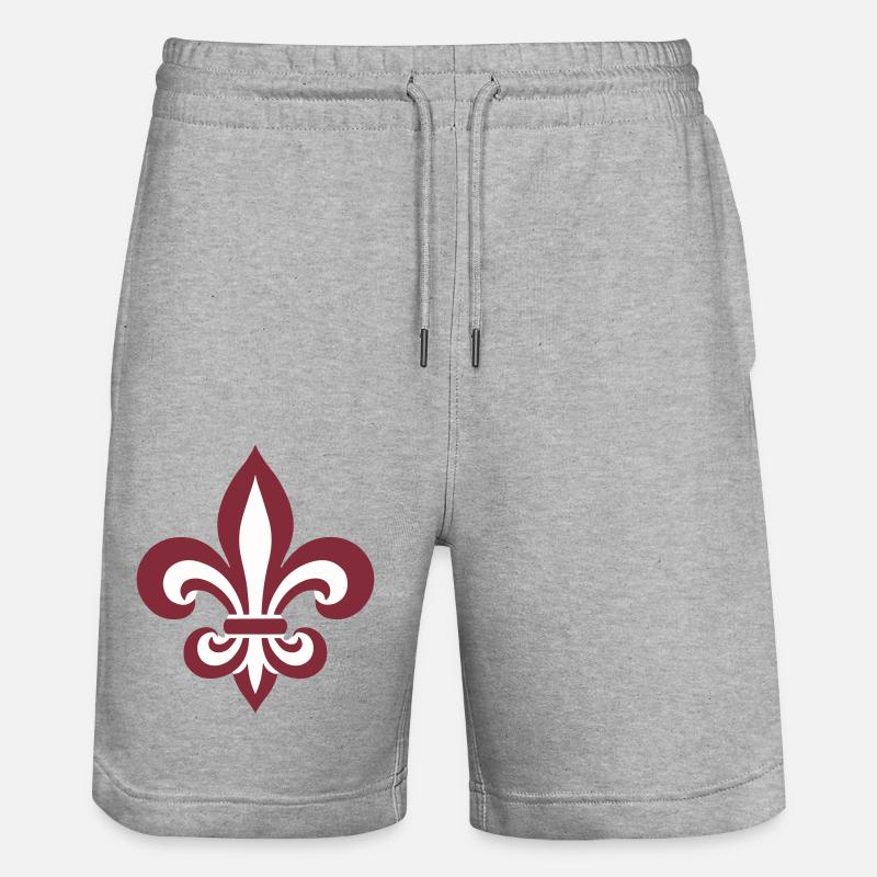 Emblème de Lys Français audacieux - Short de jogging bio TRAINER Stanley/Stella unisexe - gris chiné