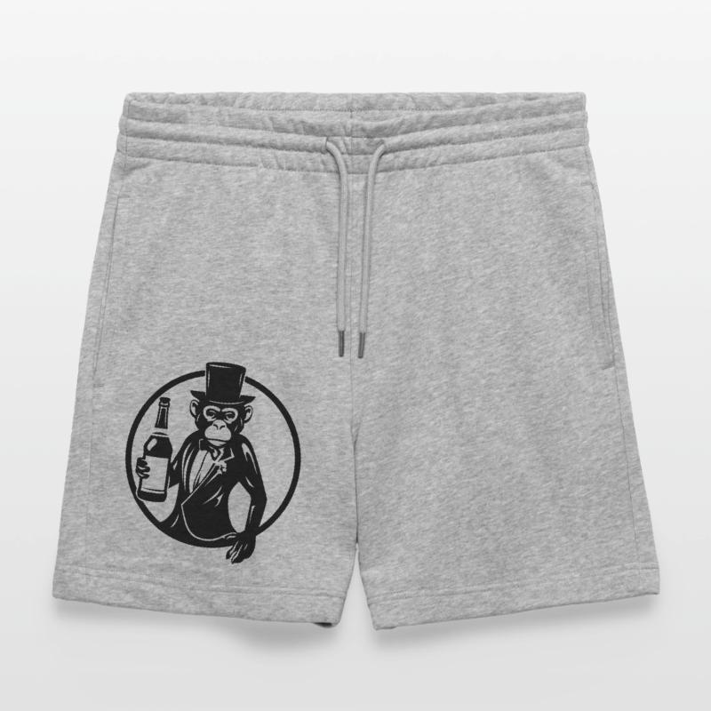 Drunk Monkey Drinking Drunk Stanley/Stella Trainer Unisex Organic Jogging Shorts