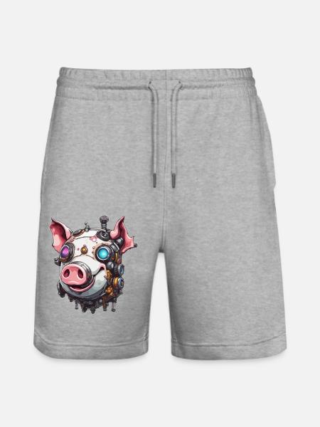 Robottieläin / AI / Koneistetut eläimet / Sarjakuva - Stanley/Stella Trainer unisex luomu-collegeshortsit - harmaasävyinen