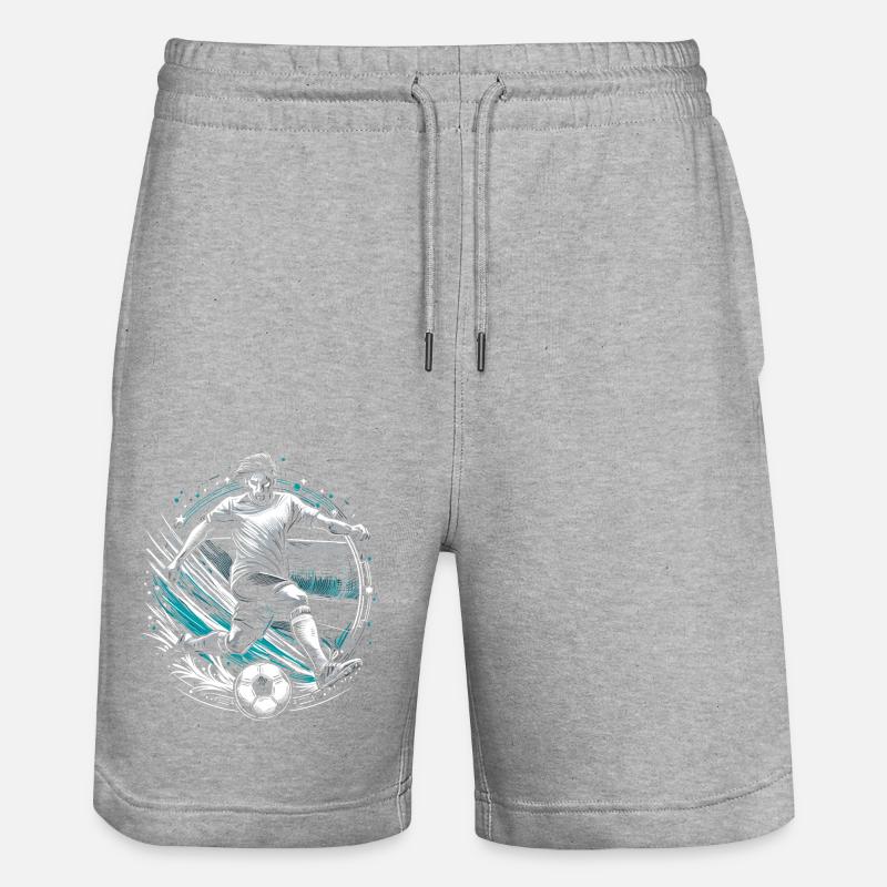 Footballeur - Short de jogging bio TRAINER Stanley/Stella unisexe - gris chiné