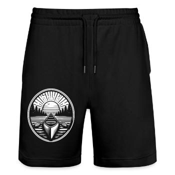Canoë kayak - Short de jogging bio TRAINER Stanley/Stella unisexe - noir - Devant - Nik (191cm) & Marisol (170cm)