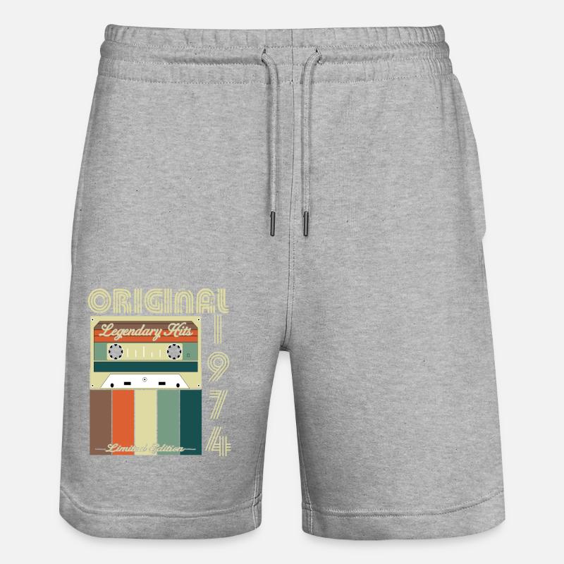Legendäres Jubiläum 1974 - Stanley/Stella Unisex Bio Joggingshorts Trainer  - Grau meliert
