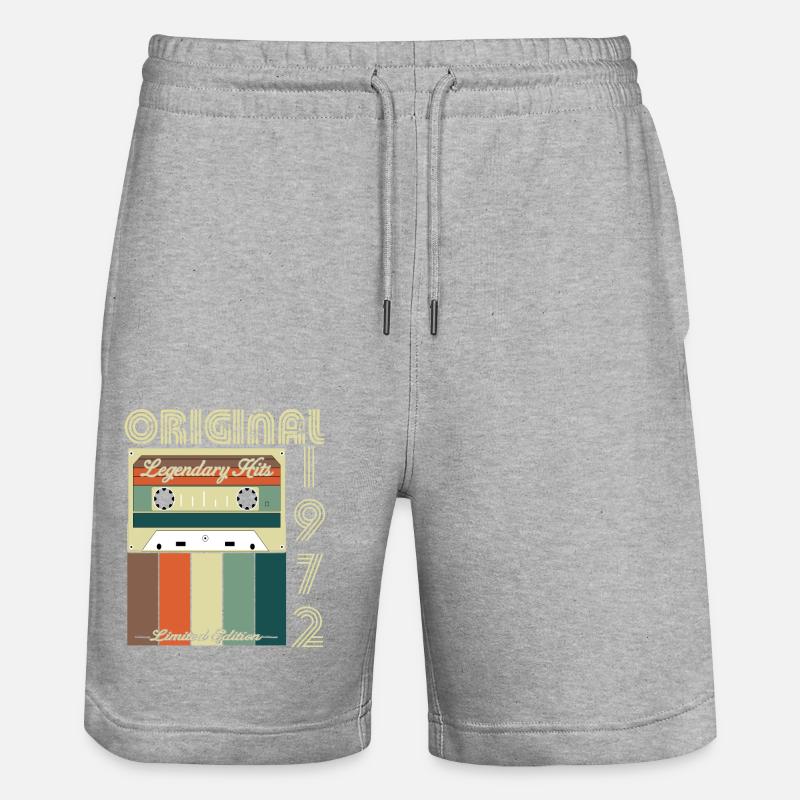 Legendäres Jubiläum 1972 - Stanley/Stella Unisex Bio Joggingshorts Trainer  - Grau meliert
