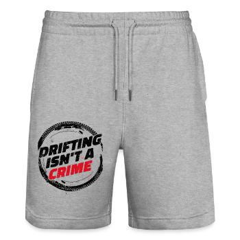 Drifting Is Not A Crime - Car Lover Gift - Stanley/Stella Trainer Unisex Organic Jogging Shorts - heather grey - Front - Nik (191cm) & Marisol (170cm)