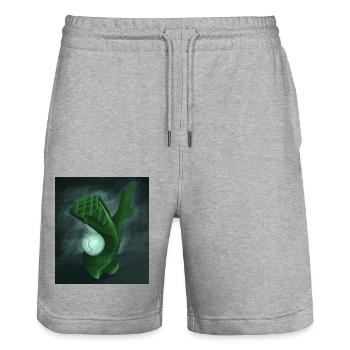 Abstract sculpture - Stanley/Stella Trainer Unisex Organic Jogging Shorts - heather grey - Front - Nik (191cm) & Marisol (170cm)